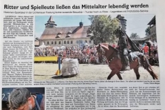 Ritterspiele Lichtenau 2018 - FLZ-Artikel vom 13.08.2018